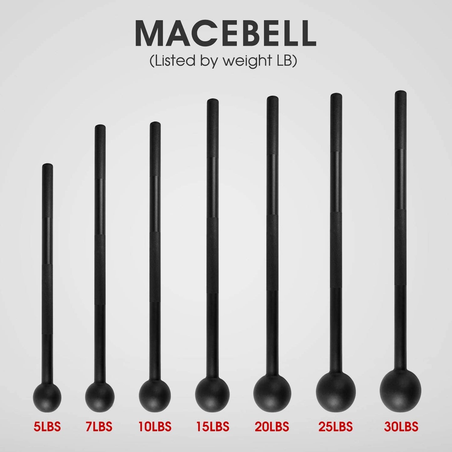 Steel Mace Bell for Comprehensive Strength Training - Enhances Full Body Workouts, Muscle Development, Shoulder Stability, Grips, and Forearm Rehabilitation in Weights of 5 to 30 lbs for Both Men and Women