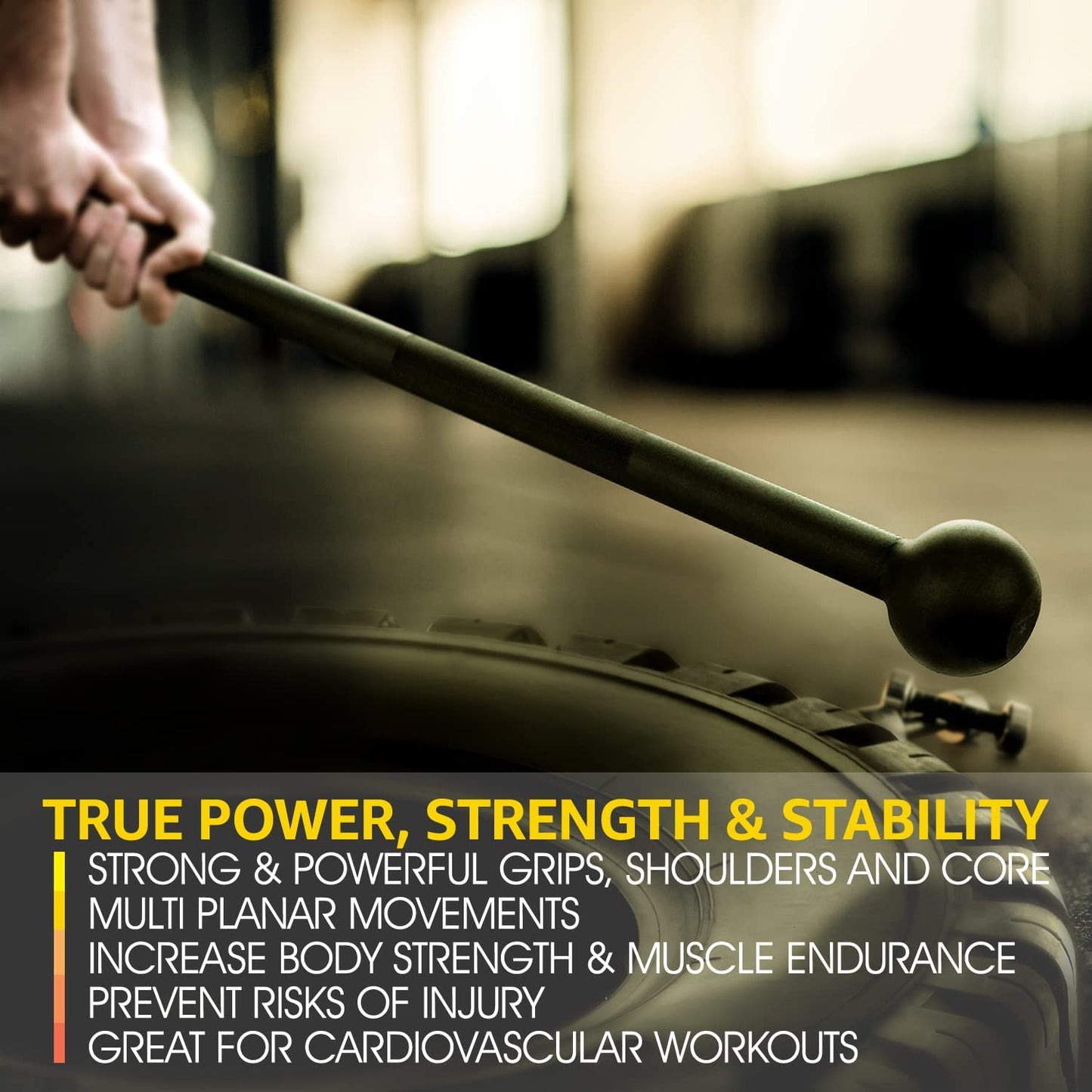 Steel Mace Bell for Comprehensive Strength Training - Enhances Full Body Workouts, Muscle Development, Shoulder Stability, Grips, and Forearm Rehabilitation in Weights of 5 to 30 lbs for Both Men and Women