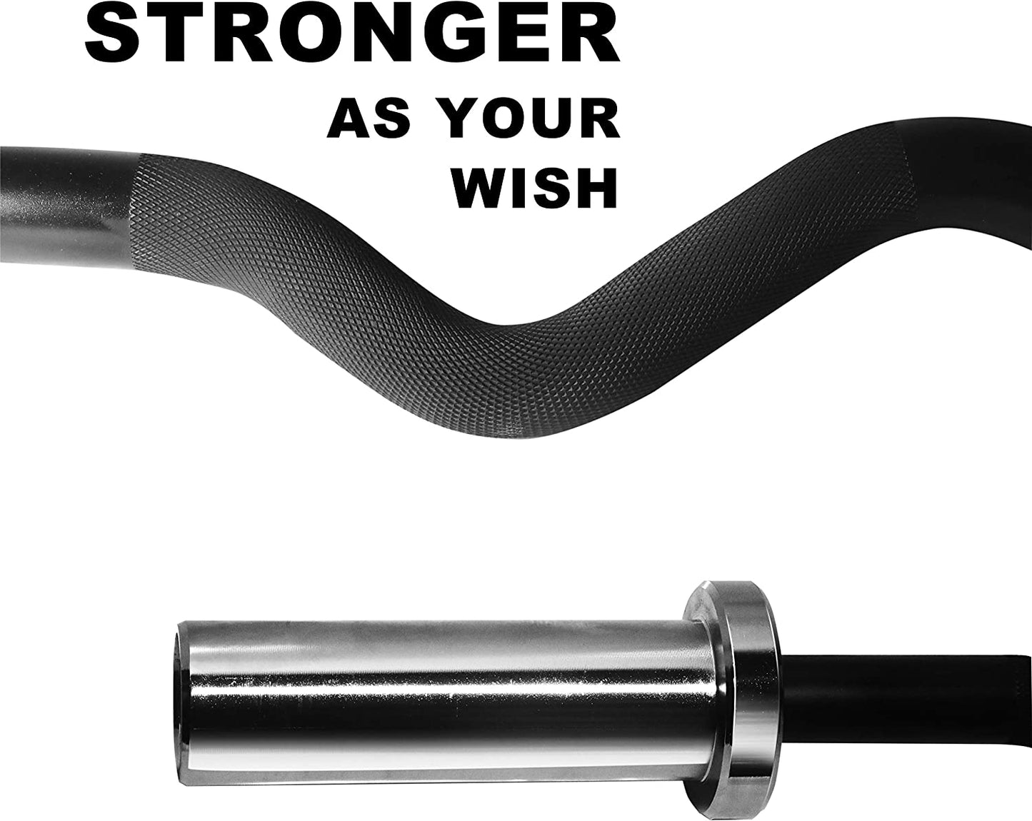 Olympic Barbell - 47 Inch (4 Ft) 350 lb / 86 Inch (7 Ft) 1500 lb EZ Curl Weight Bar, Chrome Finish for Home and Gym Strength Training, Weightlifting, and Powerlifting