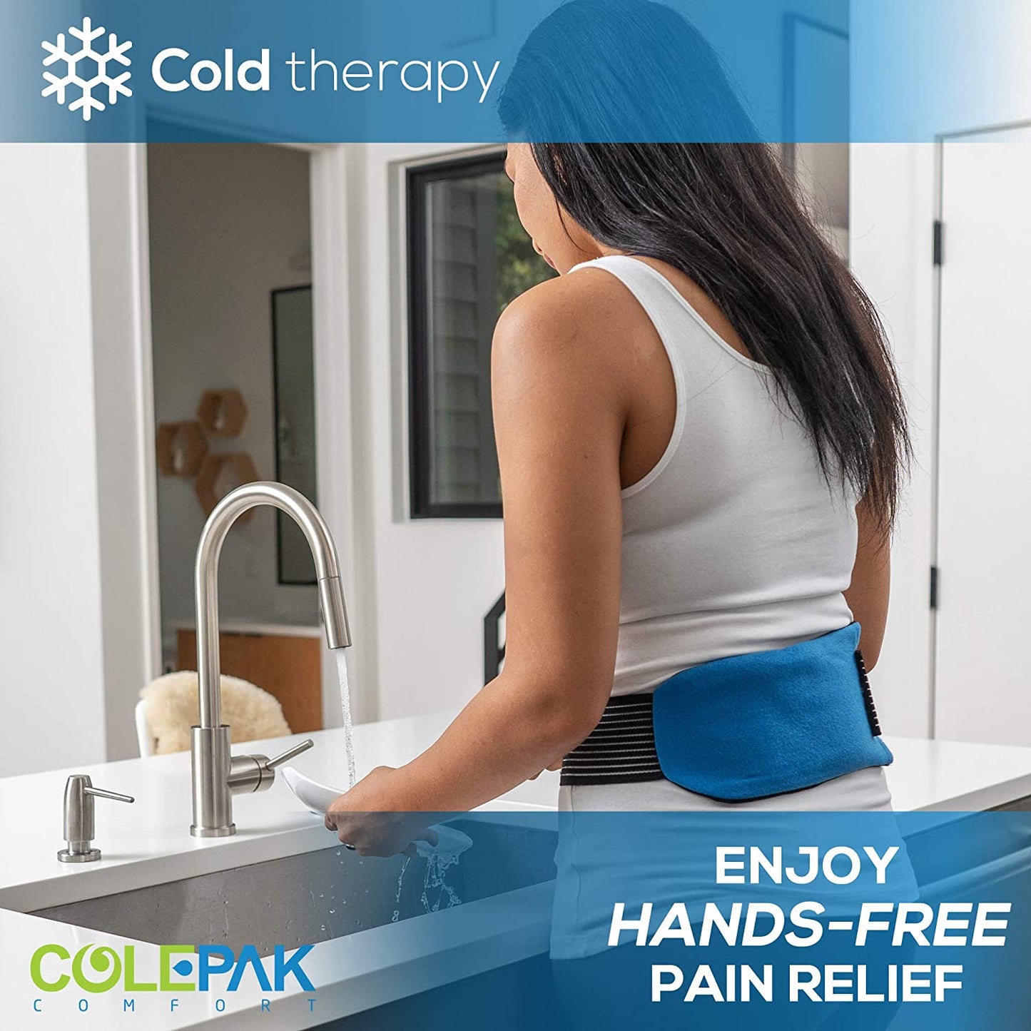 Reusable Hot and Cold Gel Ice Packs for Pain Relief and Swelling - 4 Piece Set for Joint and Muscle Soreness (Knees, Back, Shoulder, Foot)