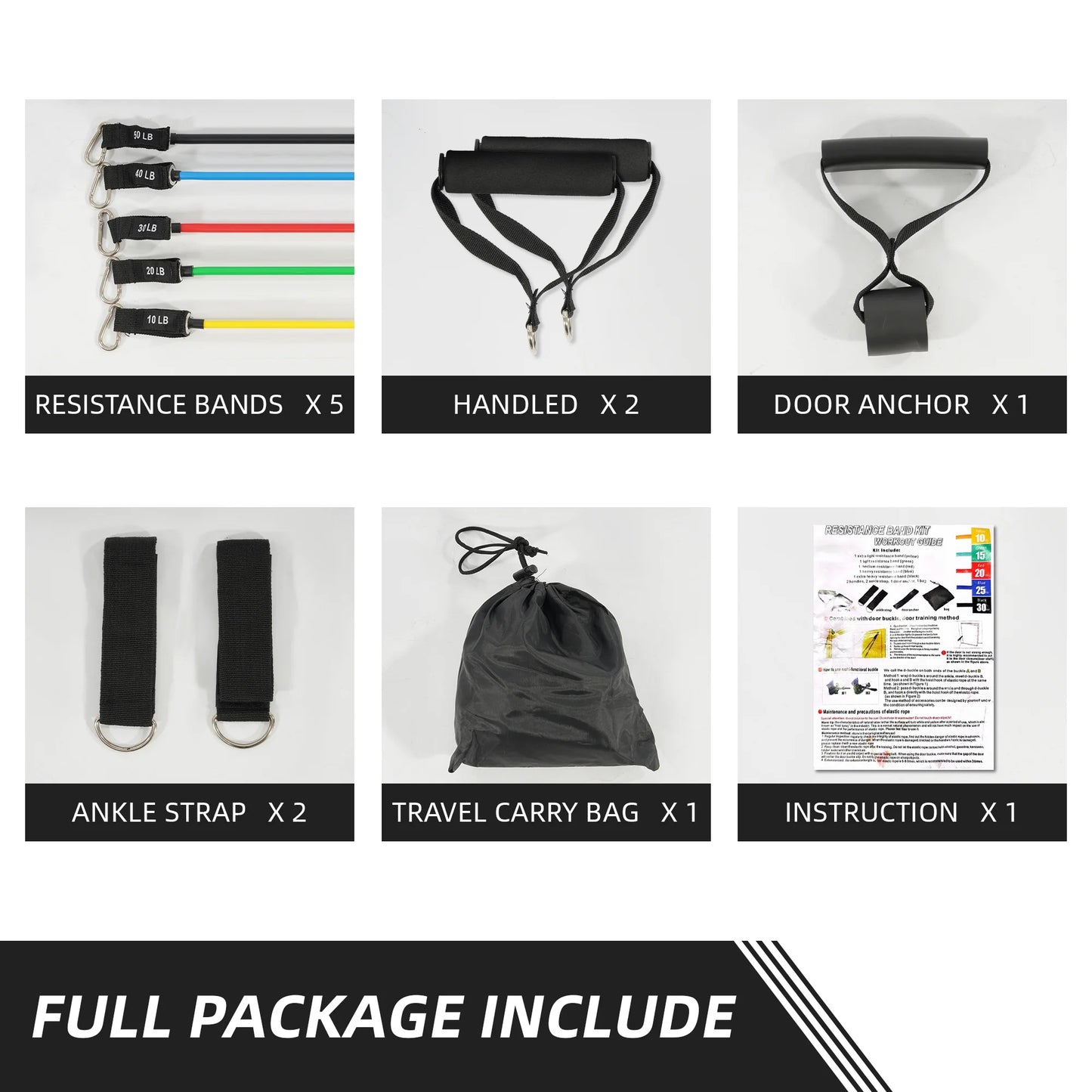 Premium Resistance Bands Set for Strength Training and Physical Therapy - Includes Handles for Home Workouts
