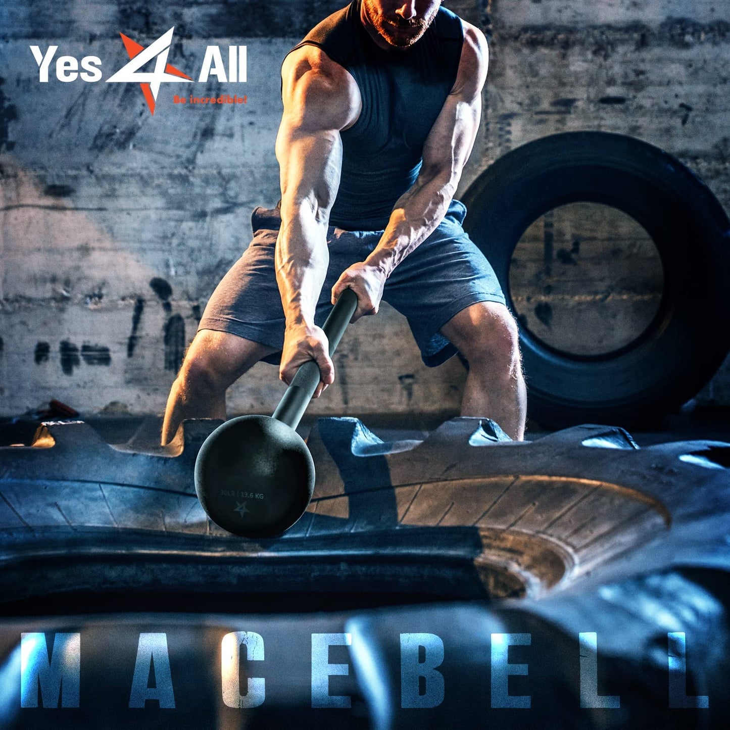 Steel Mace Bell for Comprehensive Strength Training - Enhances Full Body Workouts, Muscle Development, Shoulder Stability, Grips, and Forearm Rehabilitation in Weights of 5 to 30 lbs for Both Men and Women