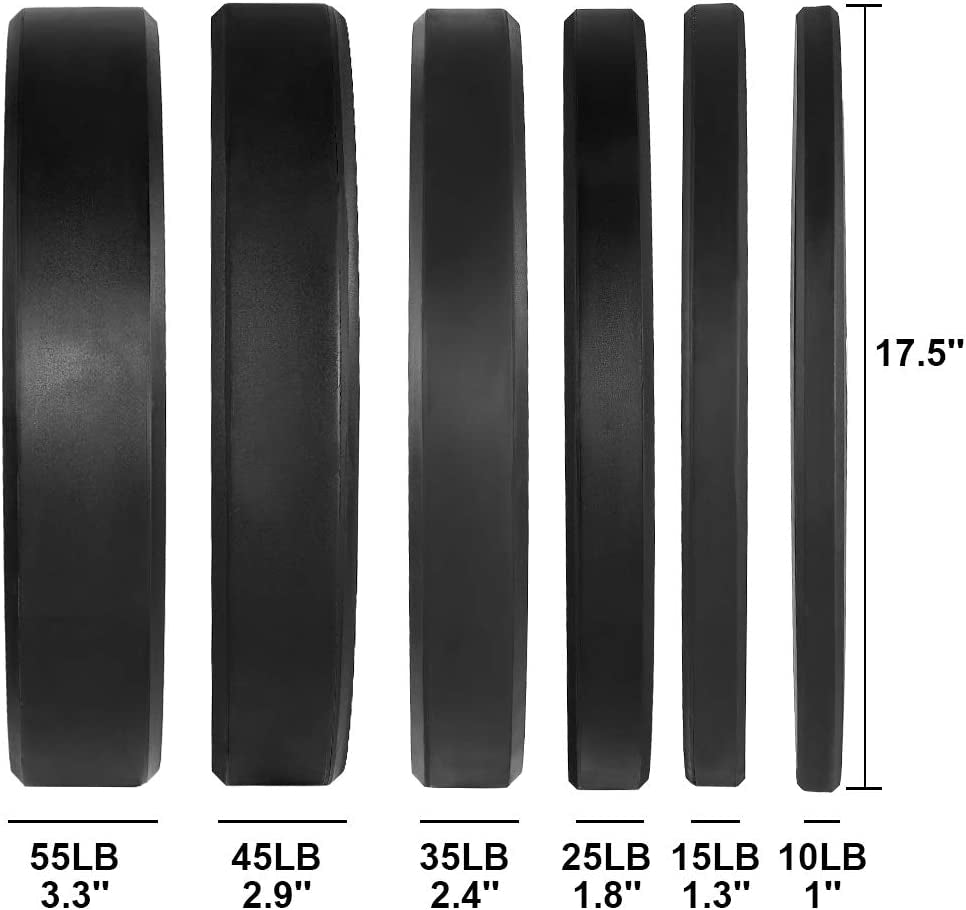 LB Olympic Bumper Plates with Steel Inserts for Strength Training