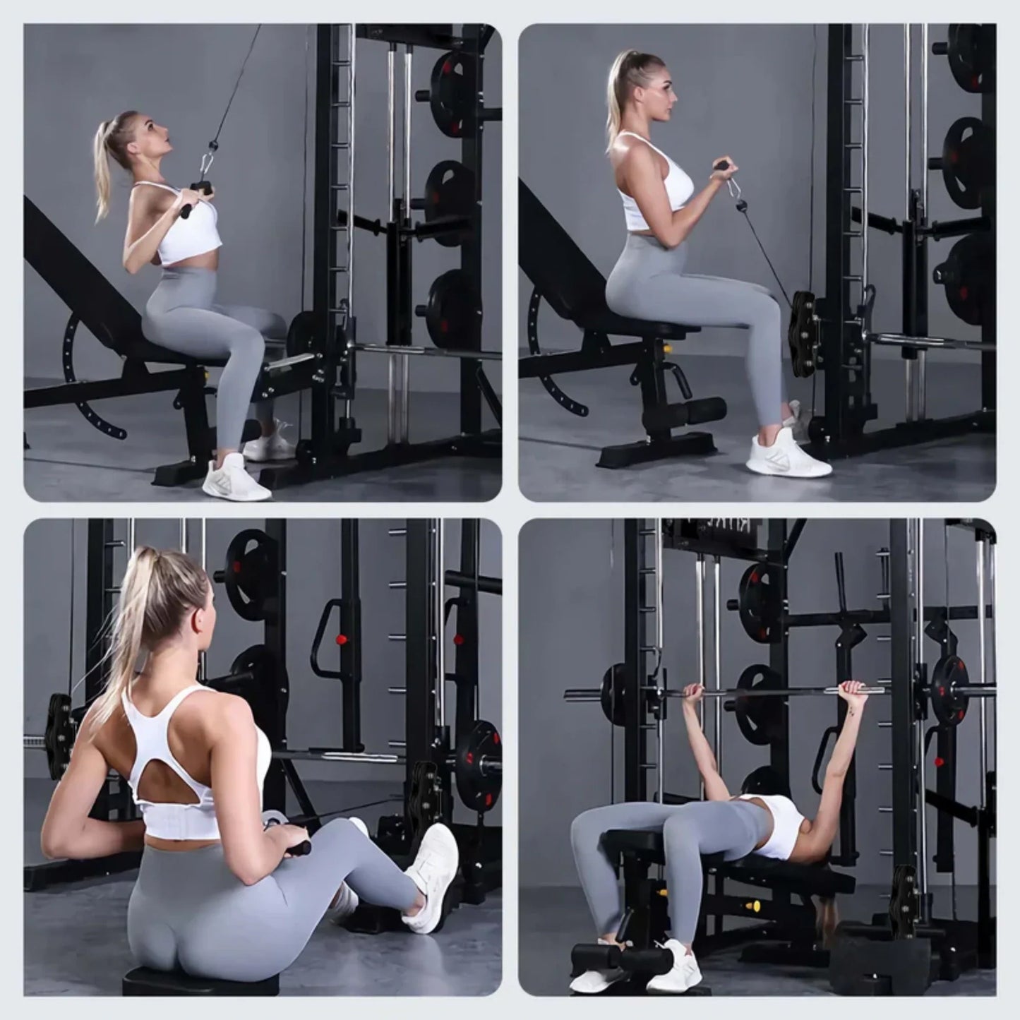 PMAX-4750 Dual Plate Loaded Squat Exercise Machine - Complete Gym Equipment Package