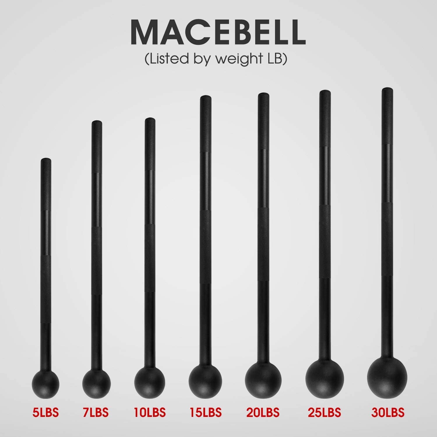 Steel Mace Bell for Comprehensive Strength Training - Enhances Full Body Workouts, Muscle Development, Shoulder Stability, Grips, and Forearm Rehabilitation in Weights of 5 to 30 lbs for Both Men and Women