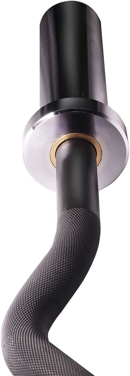 Olympic Barbell - 47 Inch (4 Ft) 350 lb / 86 Inch (7 Ft) 1500 lb EZ Curl Weight Bar, Chrome Finish for Home and Gym Strength Training, Weightlifting, and Powerlifting