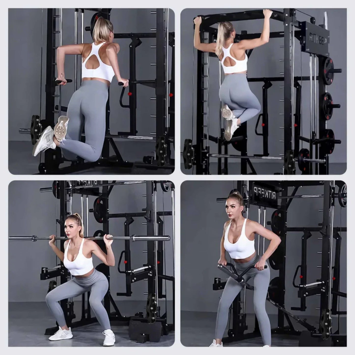 PMAX-4750 Dual Plate Loaded Squat Exercise Machine - Complete Gym Equipment Package