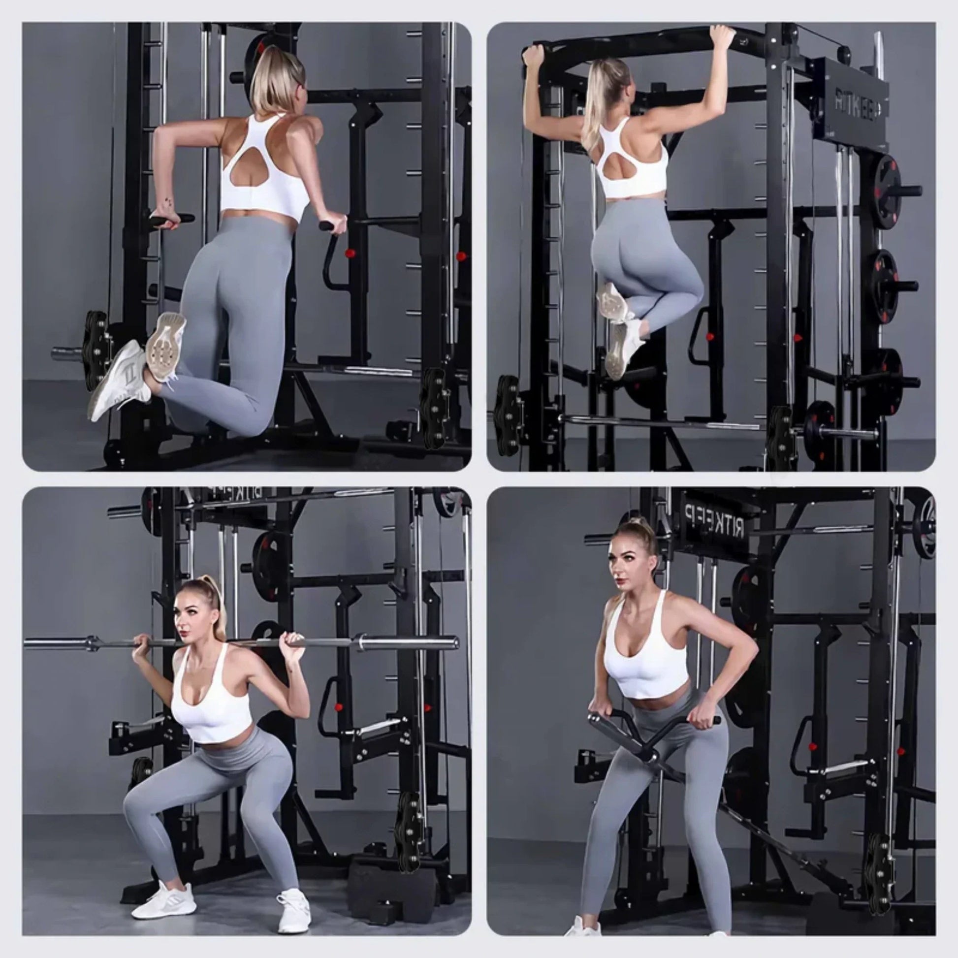 PMAX-4750 Dual Plate Loaded Squat Exercise Machine - Complete Gym Equipment Package