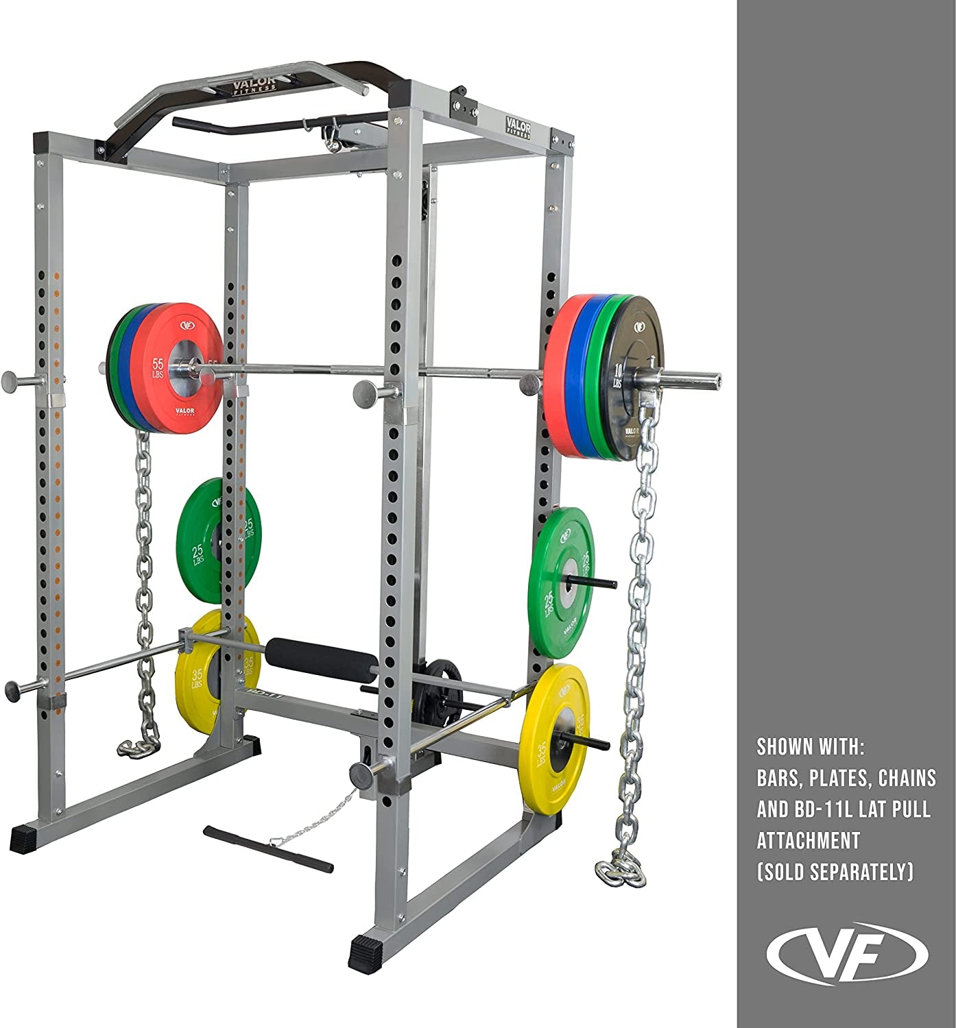 BD-11 Heavy Duty Power Rack and Squat Rack with Chrome Pull-Up Bar and Power Cage Bundle for a Comprehensive Home Weightlifting Gym