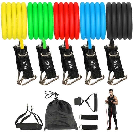 Premium Resistance Bands Set for Strength Training and Physical Therapy - Includes Handles for Home Workouts