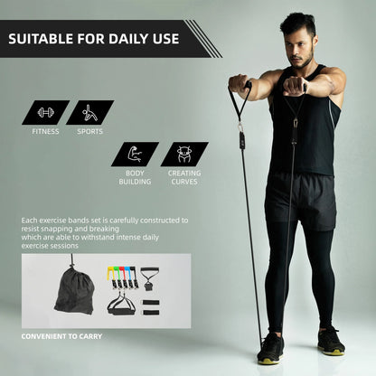 Premium Resistance Bands Set for Strength Training and Physical Therapy - Includes Handles for Home Workouts