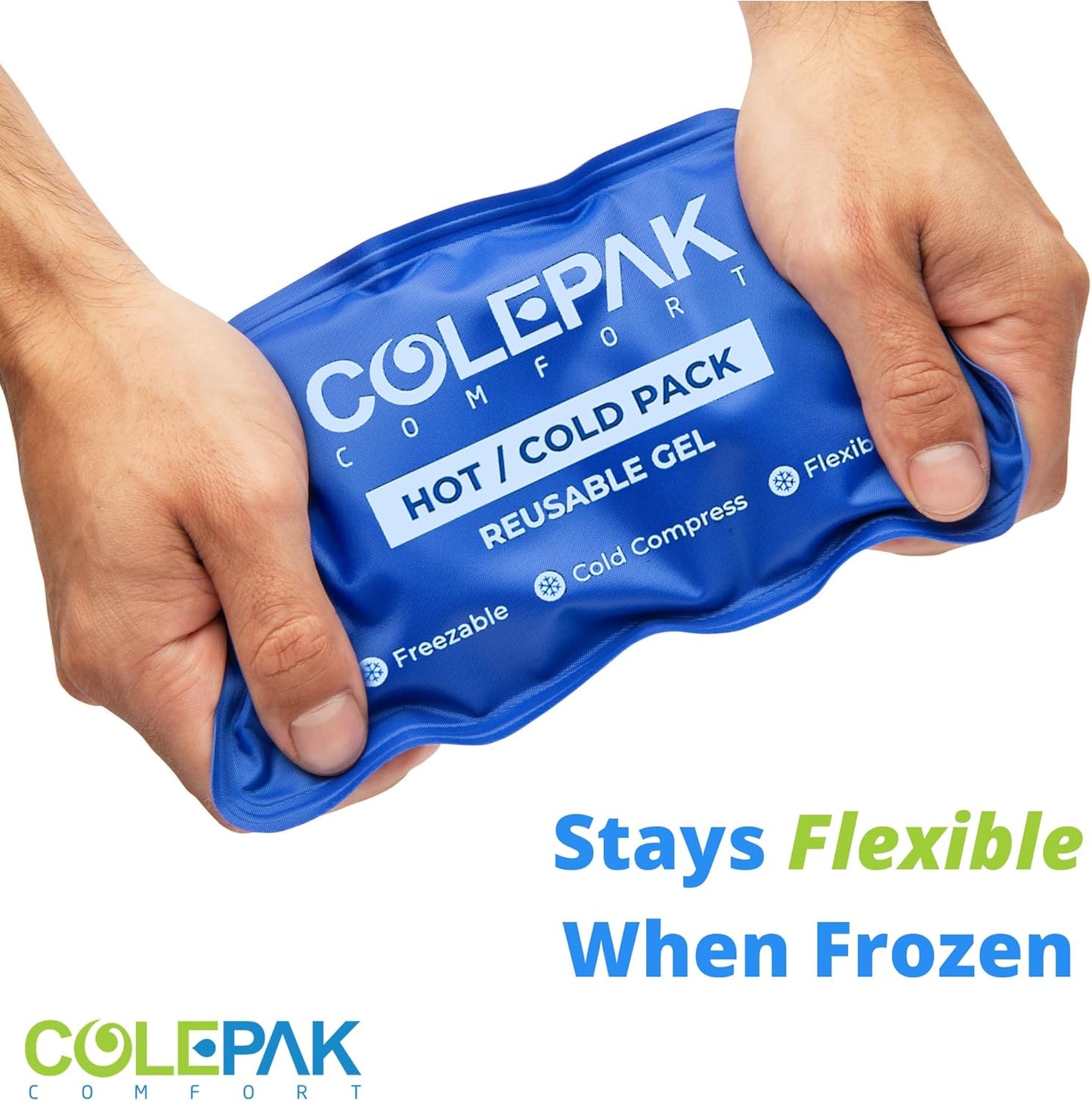 Reusable Hot and Cold Gel Ice Packs for Pain Relief and Swelling - 4 Piece Set for Joint and Muscle Soreness (Knees, Back, Shoulder, Foot)