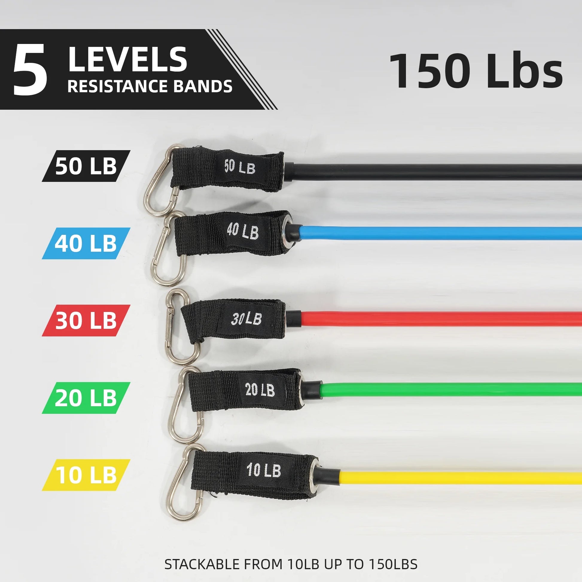 Premium Resistance Bands Set for Strength Training and Physical Therapy - Includes Handles for Home Workouts