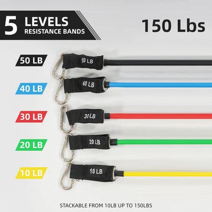 Premium Resistance Bands Set for Strength Training and Physical Therapy - Includes Handles for Home Workouts