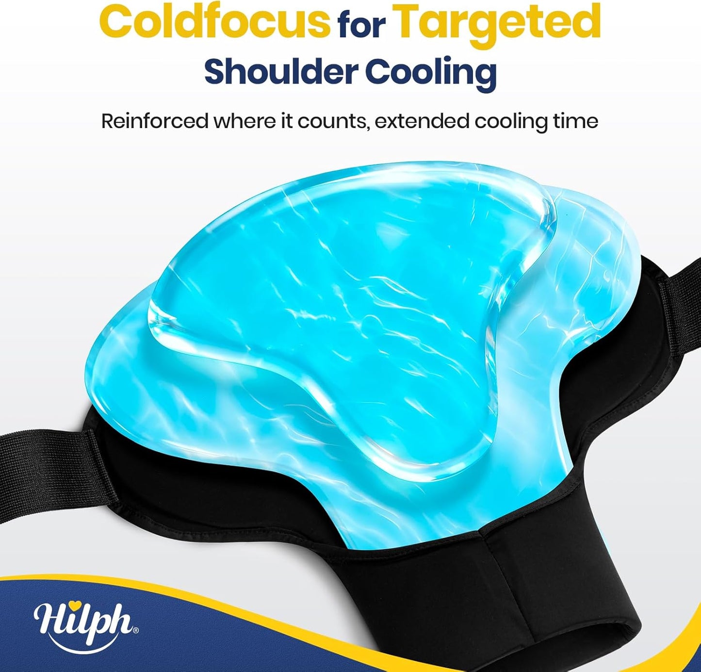 Rotator Cuff & Arm Cold Therapy Shoulder Wrap with Compression, Double-Layer Gel Design for Targeted Relief, Adjustable Fit for Men & Women, Medium Size