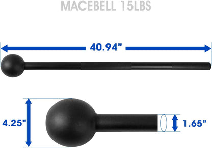 Steel Mace Bell for Comprehensive Strength Training - Enhances Full Body Workouts, Muscle Development, Shoulder Stability, Grips, and Forearm Rehabilitation in Weights of 5 to 30 lbs for Both Men and Women