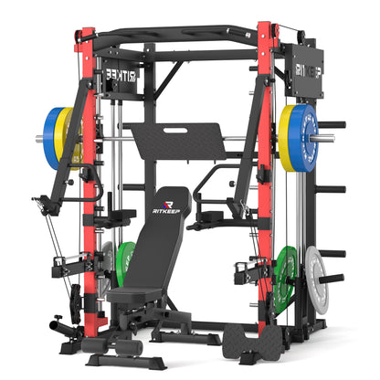 PMAX-4750 Dual Plate Loaded Squat Exercise Machine - Complete Gym Equipment Package