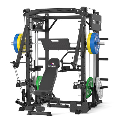 PMAX-4750 Dual Plate Loaded Squat Exercise Machine - Complete Gym Equipment Package