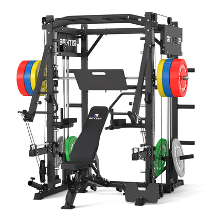 PMAX-4750 Dual Plate Loaded Squat Exercise Machine - Complete Gym Equipment Package
