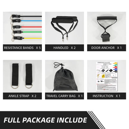 Premium Resistance Bands Set for Strength Training and Physical Therapy - Includes Handles for Home Workouts