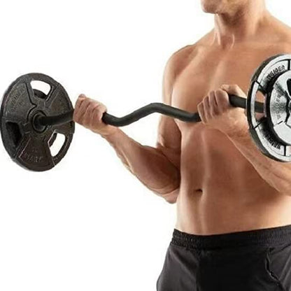 Olympic Barbell - 47 Inch (4 Ft) 350 lb / 86 Inch (7 Ft) 1500 lb EZ Curl Weight Bar, Chrome Finish for Home and Gym Strength Training, Weightlifting, and Powerlifting