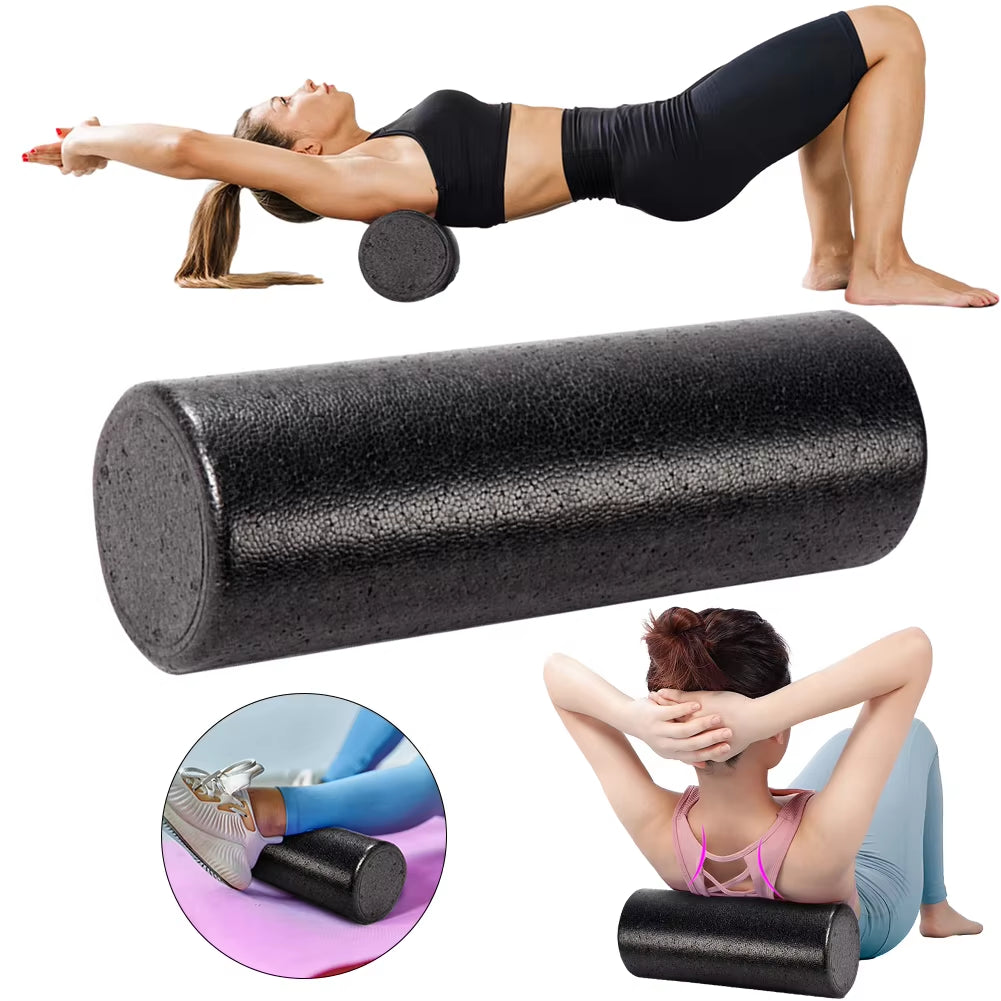 12-Inch High-Density Solid Core Foam Roller for Deep Tissue Massage and Muscle Recovery
