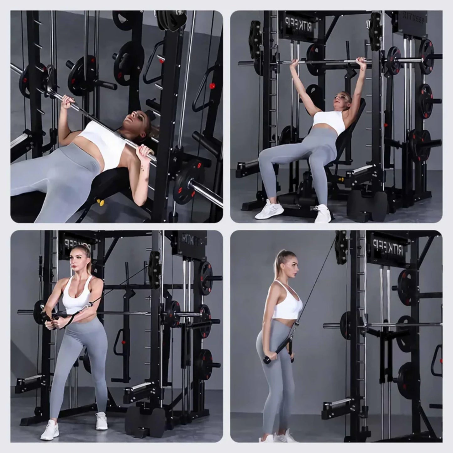 PMAX-4750 Dual Plate Loaded Squat Exercise Machine - Complete Gym Equipment Package