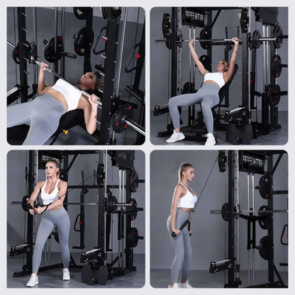 PMAX-4750 Dual Plate Loaded Squat Exercise Machine - Complete Gym Equipment Package