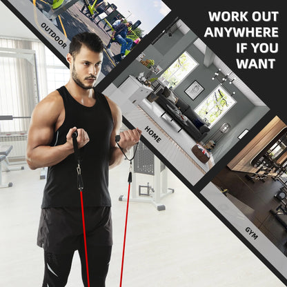 Premium Resistance Bands Set for Strength Training and Physical Therapy - Includes Handles for Home Workouts