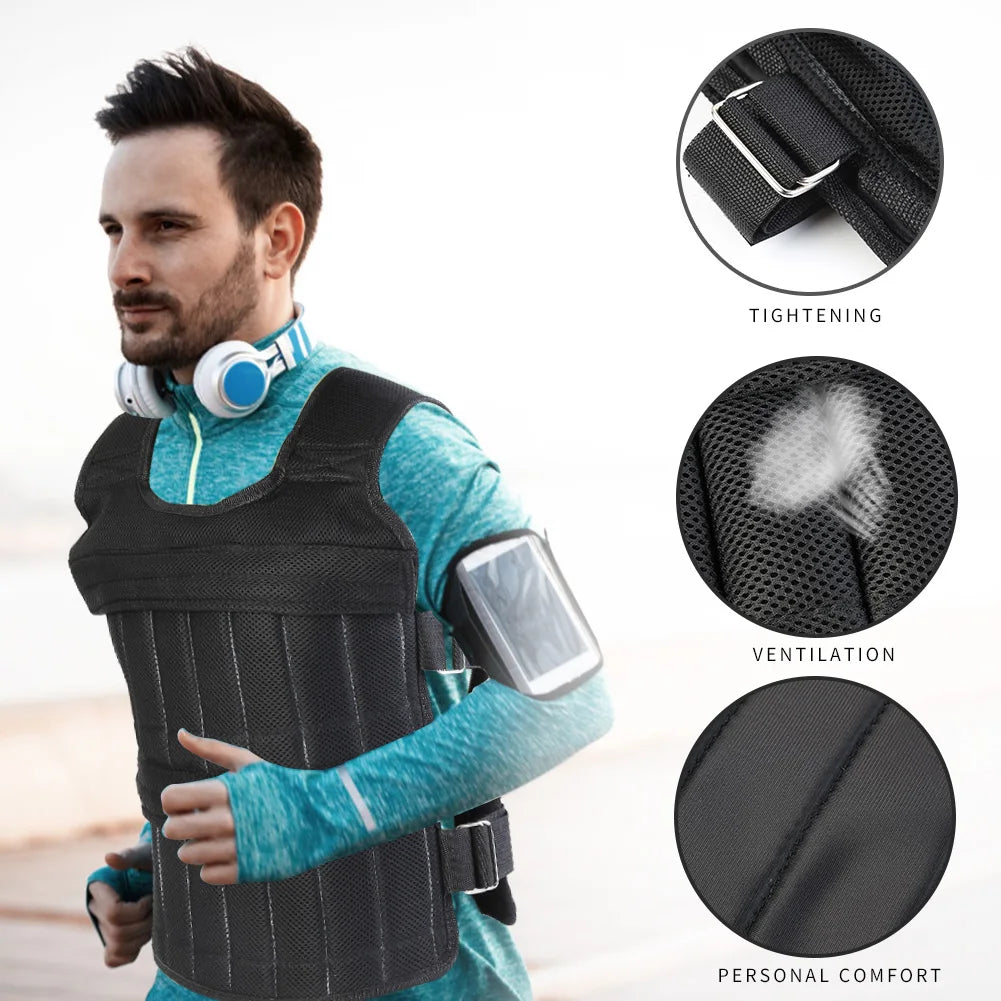 Adjustable Weight Vest Jacket for Running and Training - Available in 3Kg to 50Kg Options