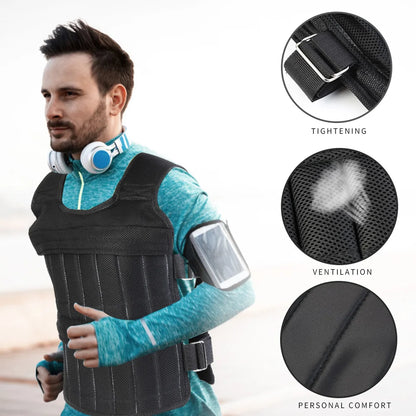 Adjustable Weight Vest Jacket for Running and Training - Available in 3Kg to 50Kg Options